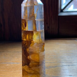 Gorgeous Golden Healer Towers // Many have rainbows // Some dendrites and red hematoid 5