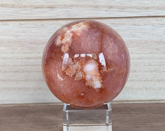 Carnelian Flower Agate Sphere - 55mm