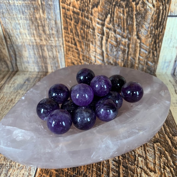 Mini Chevron Amethyst Spheres - 16mm