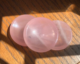 Rose Quartz Mini Dish | Pink Quartz Carved Bowl | Jewelry Trinket Tray | Heart Chakra Altar Decor