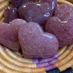 Strawberry Quartz Hearts