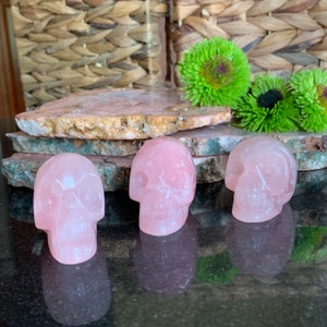 Rose Quartz Skulls w/Star Asterism