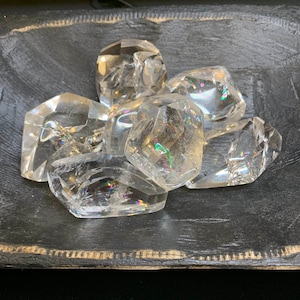 Clear Quartz Rainbow Freeform / Water Clear Quartz Freeform with Rainbows / Transparent Polish Clear Quartz