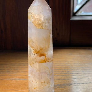 Gorgeous Golden Healer Towers // Many have rainbows // Some dendrites and red hematoid 3
