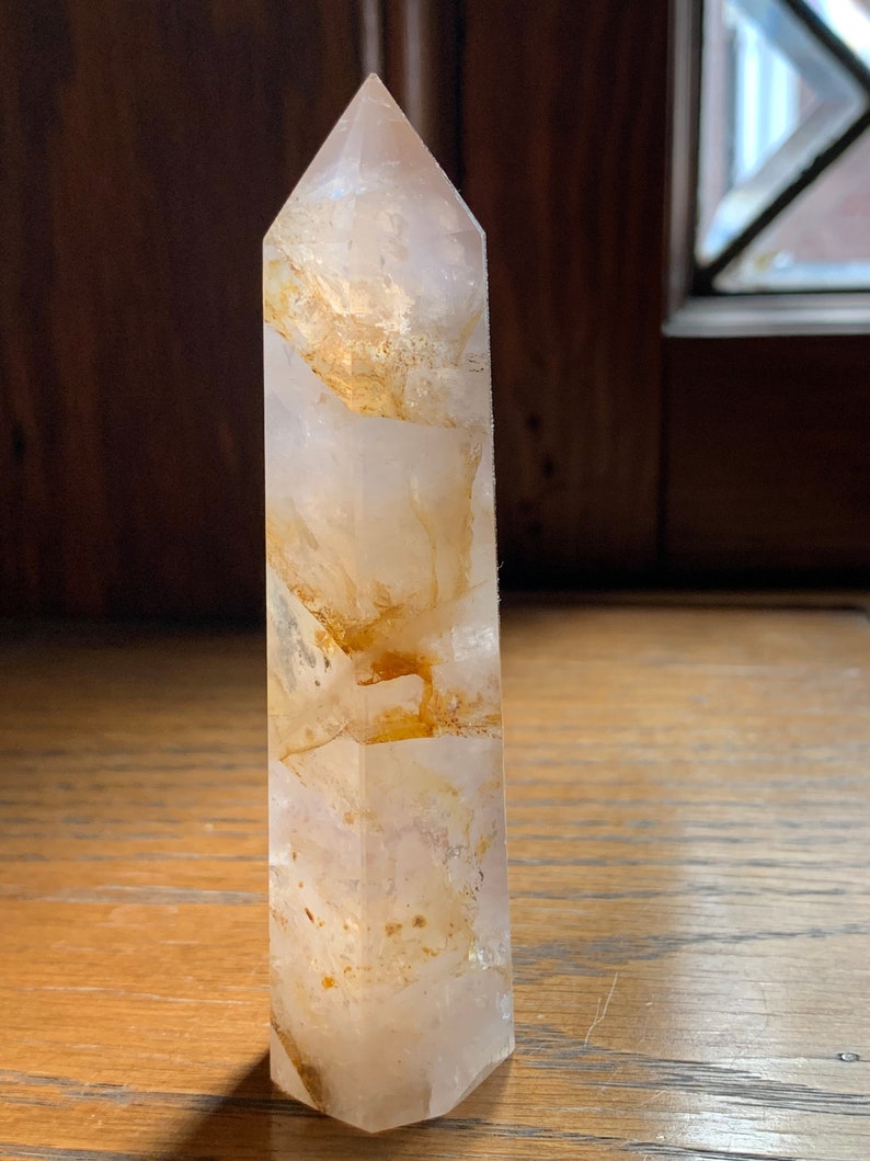Gorgeous Golden Healer Towers // Many have rainbows // Some dendrites and red hematoid 3