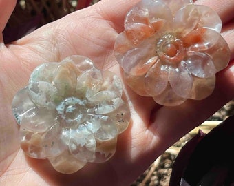 花瑪瑙の花の彫刻 - Etsy 日本