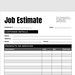 Job Estimate Template PDF. Editable Business Forms. Printable - Etsy