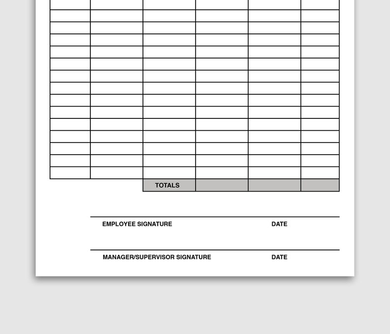Employee Timesheet. Editable Timesheet. Printable Timesheet. Time Card