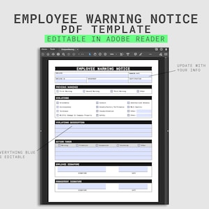 Employee Warning Notice PDF. Employee Write Up. Employee Discipline. Employee Performance. Business Management Template. Employee Management