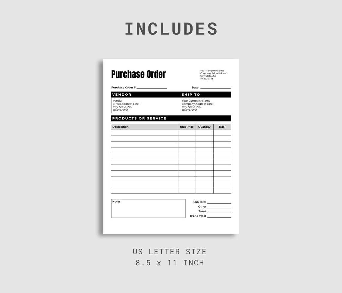 Purchase Order Template PDF Purchase Order Form Download Now Etsy purchase-order-template-pdf-purchase-order-form-download-now-etsy