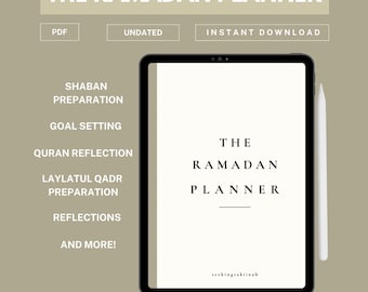 2026 Digital Ramadan Planner: Undated Muslim Planner (PDF)