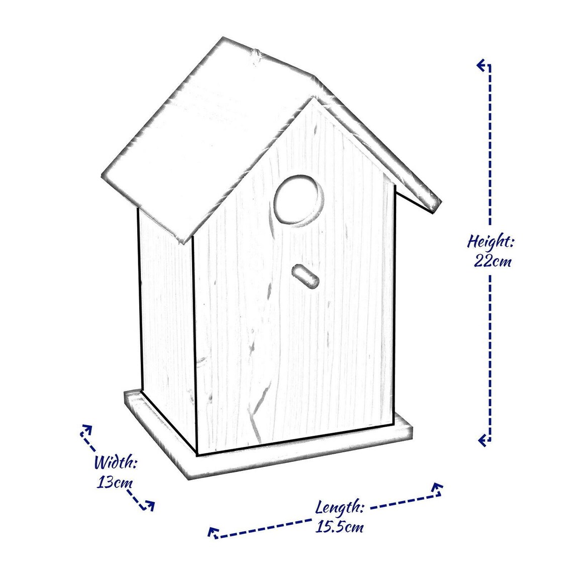Bird Nest Box Wooden Bird Nesting House Wild Small Birds Blue Etsy UK
