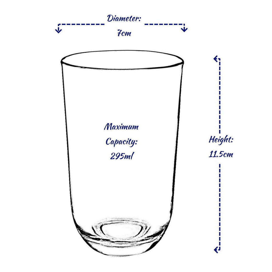 6 X Highball Drinking Glasses Set Drinks Water Juice Tumblers Etsy UK