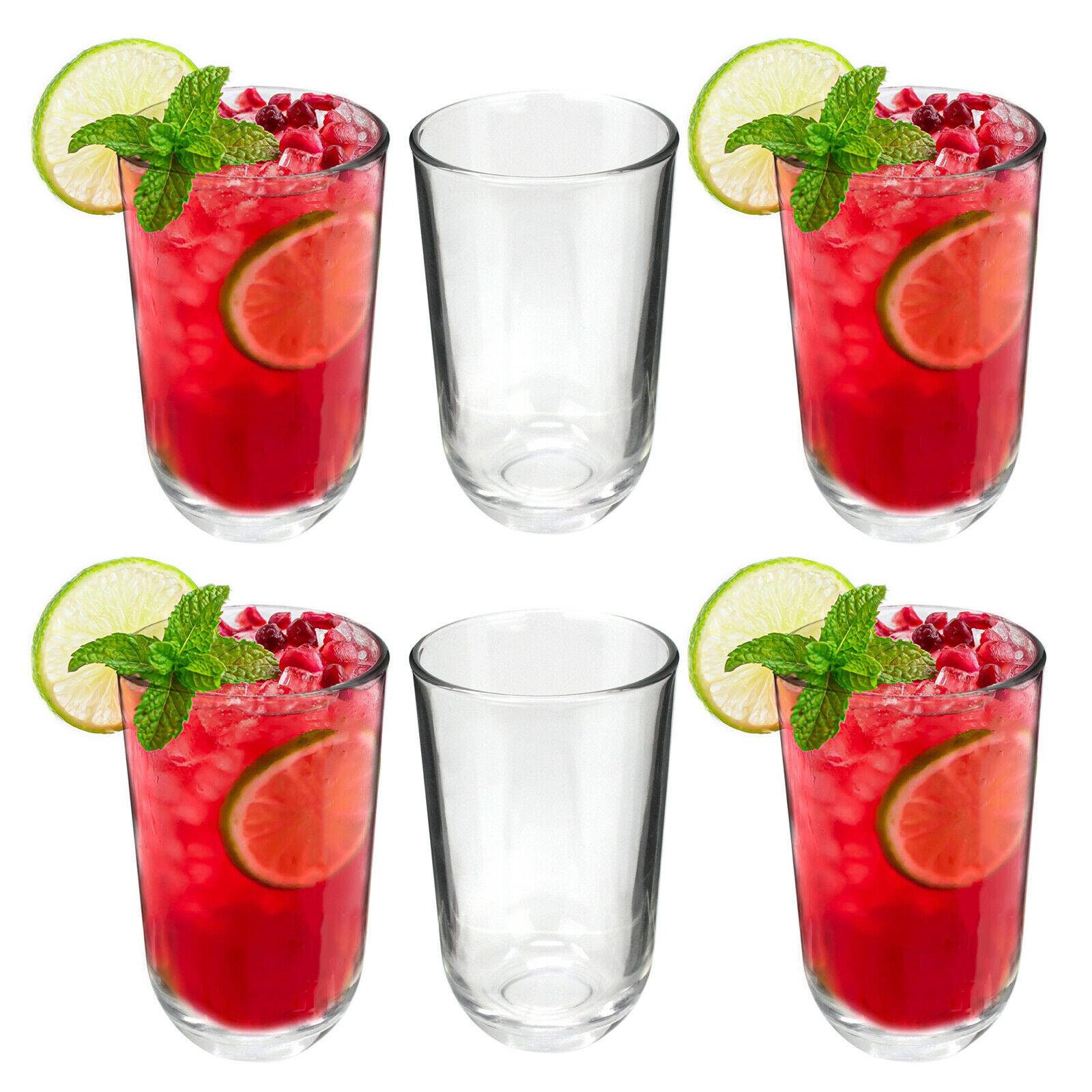 6 X Highball Drinking Glasses Set Drinks Water Juice Tumblers Etsy UK