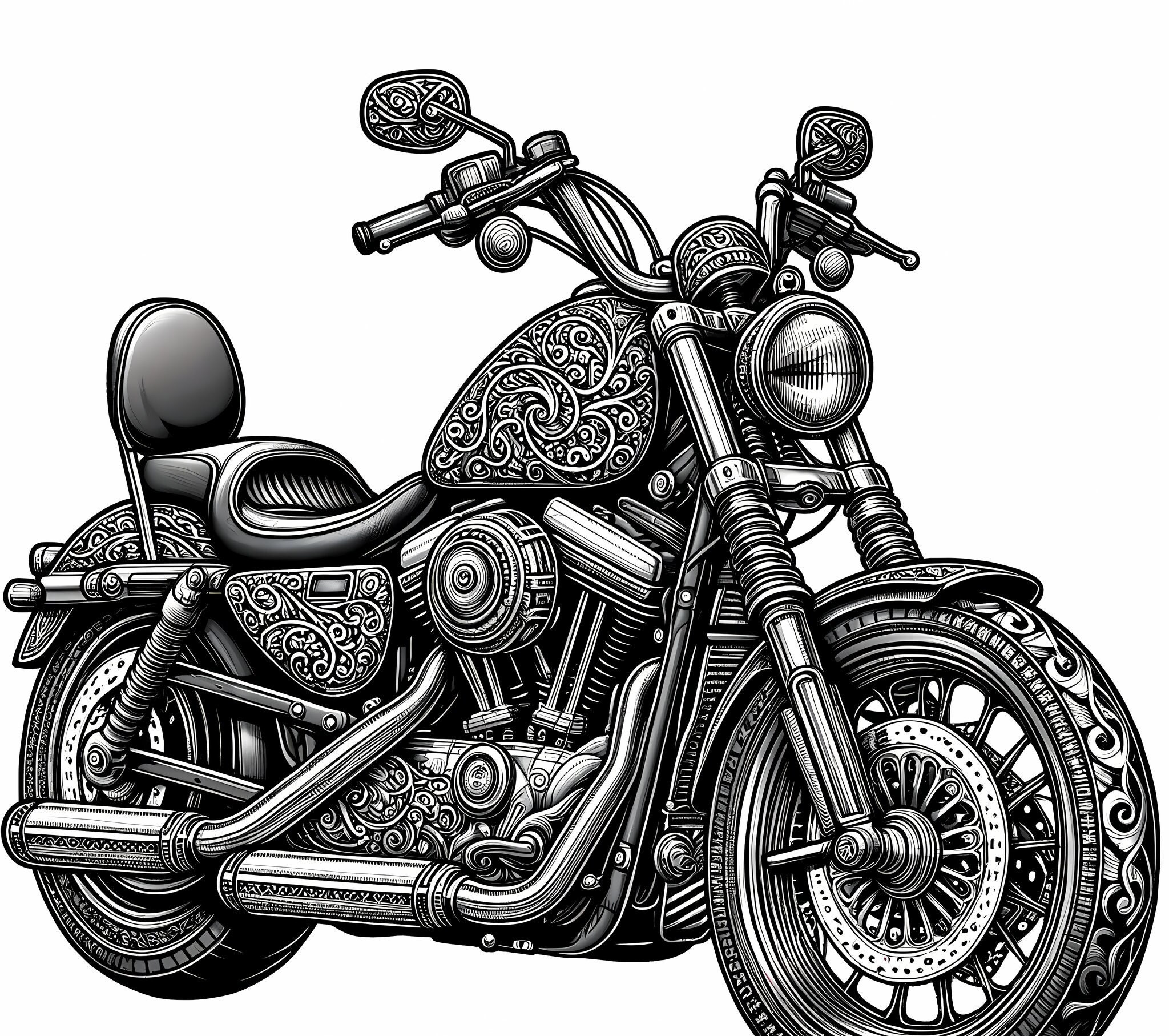 12 Pack Stress Relief Coloring Pages, Motorcycle Digital Print ...