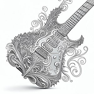 Guitar Coloring Pages Printable for Free Download