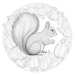 12 Pack Stress Relief Coloring Pages, Squirrel Digital Print, Garden ...