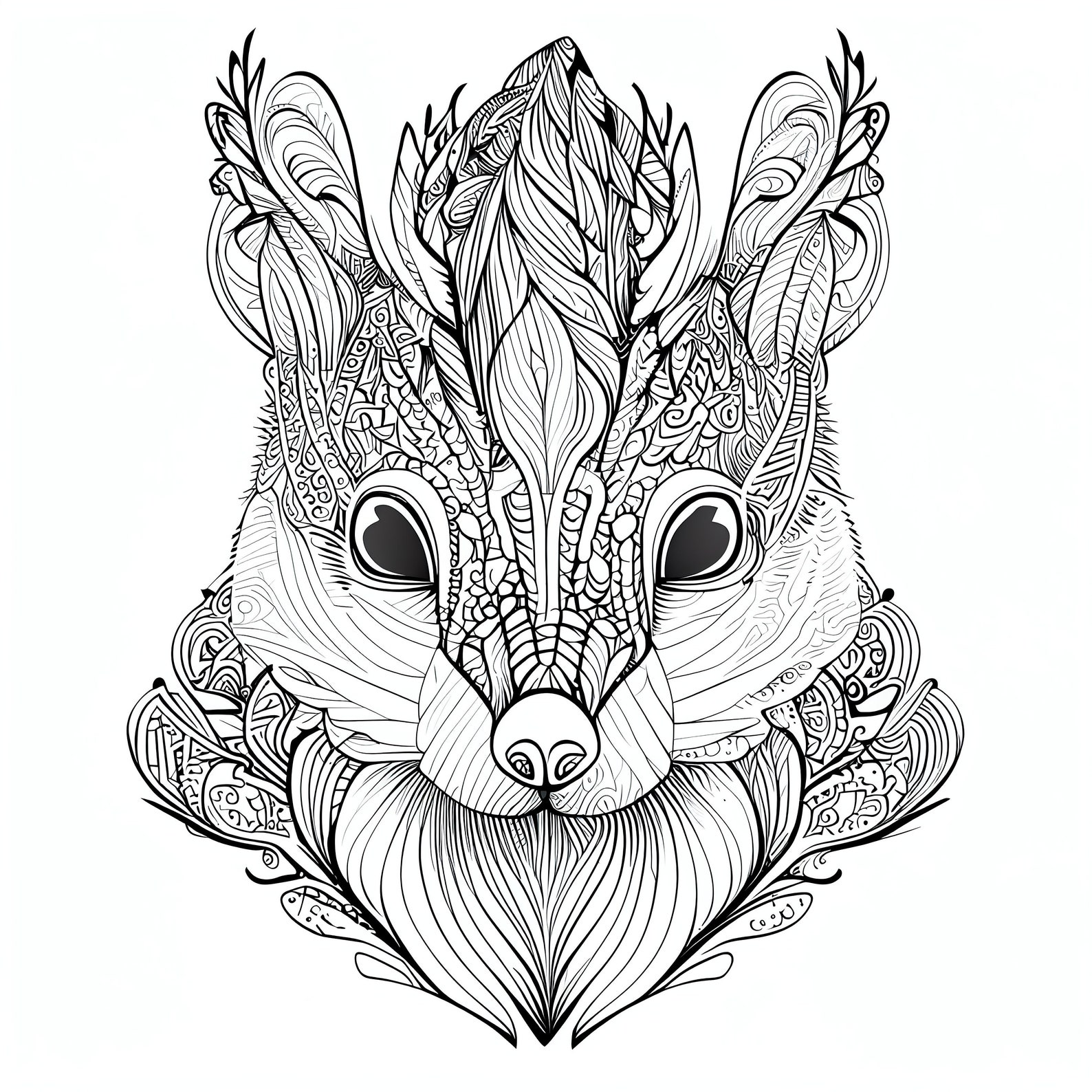 12 Pack Stress Relief Coloring Pages, Squirrel Digital Print, Garden ...