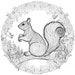 12 Pack Stress Relief Coloring Pages, Squirrel Digital Print, Garden ...