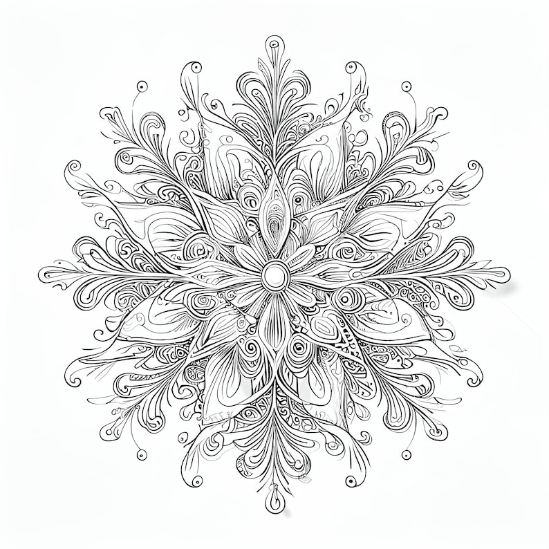 12 Pack Stress Relief Coloring Page, Seasons Digital Print, Filigree