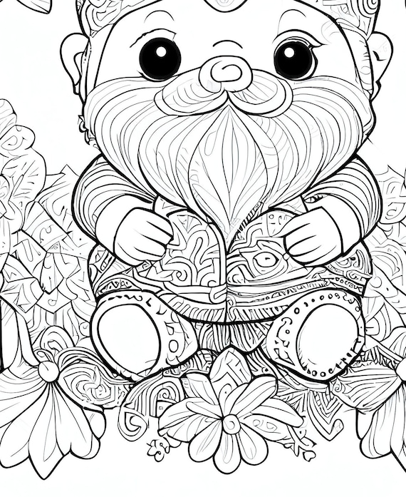 6 Pack Stress Relief Coloring Pages, Garden Gnome Digital Print, Detailed  Mandala Instant Download Set, Coloring Books Adults 