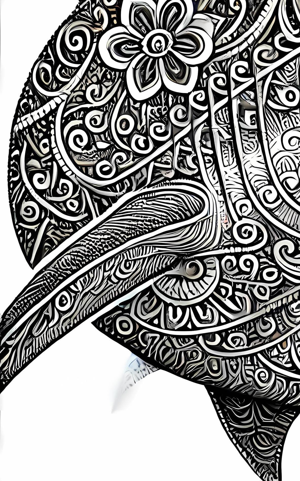 12 Pack Stress Relief Coloring Pages, Shark Digital Print, Filigree ...