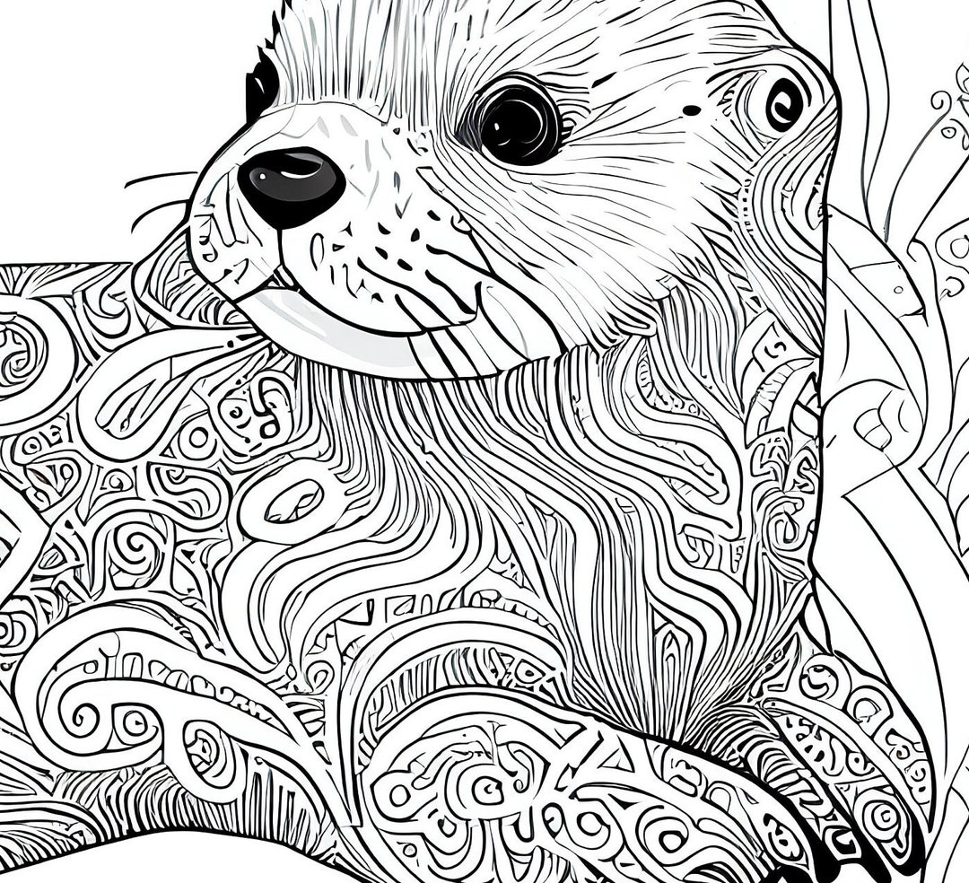 Otter Coloring Book: A Cute Adult Coloring Book with Beautiful and Relaxing  Otters Designs, Mandalas, Under The Sea, Patterns and So Much More.