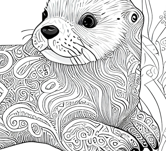 Coloring Pages Of Otters - Il 570xN.4558114097 O22e
