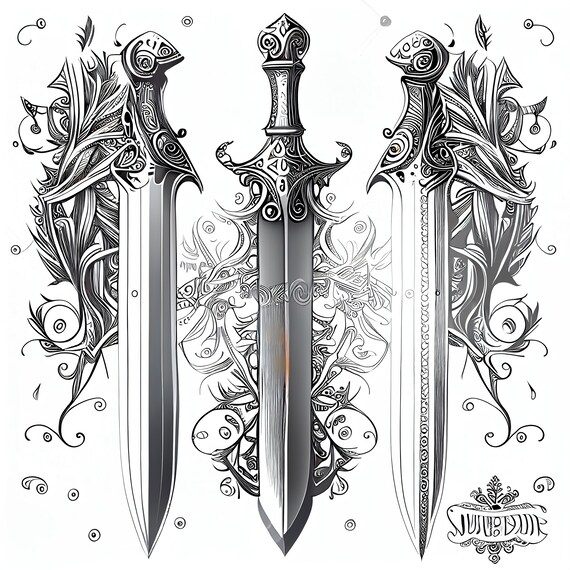 sword coloring page