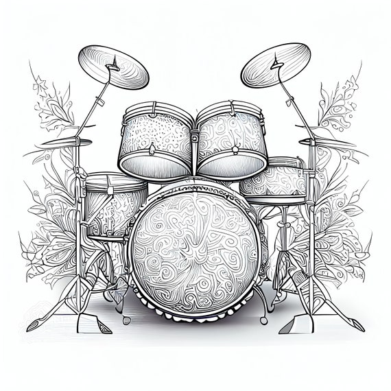 Drum Coloring Pages