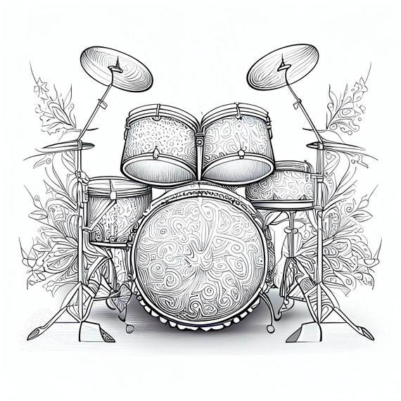 drum sticks coloring page