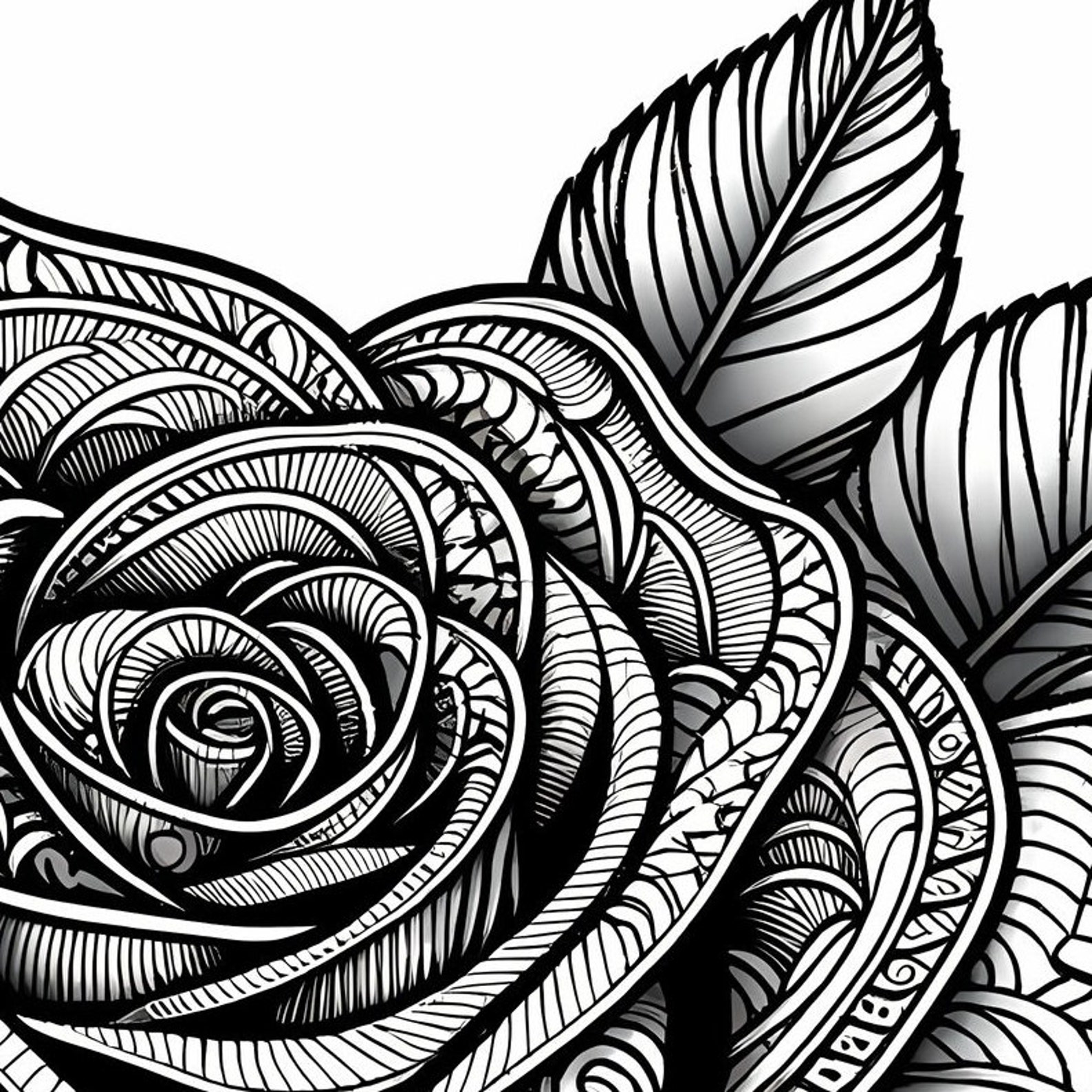 12 Pack Stress Relief Coloring Page, Roses Digital Print, Filigree ...