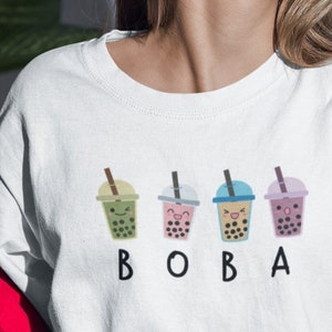 Boba Tee Asiatisches Geschenk Sushi Niedliche Tee Knödel Nudeln Ramen Kawaii K Pop Tapioca Bubble