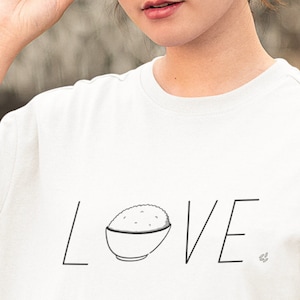 Love Rice Tee Asian Food AAPI  Unisex