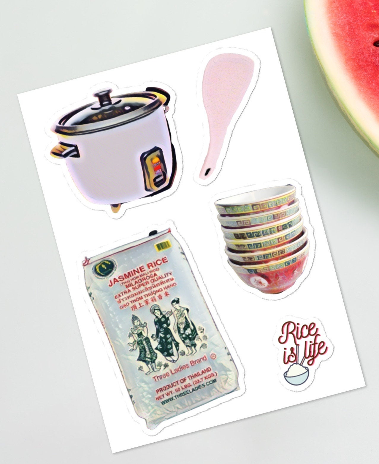 Rice is Life Sticker Sheet - Etsy