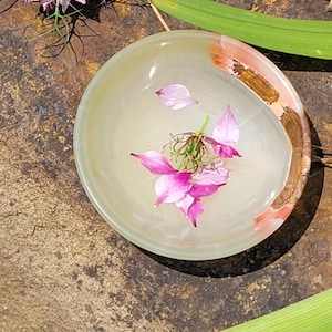 2 and a 1/2 inch wide Green Onyx Crystal Bowl