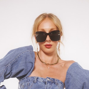Women&#39;s Oversized butterfly Square Sunglasses - Oversized Women&#39;s Vintage Sunglasses
