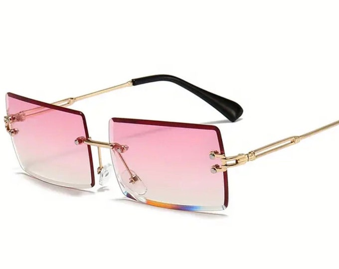 Rectangle Rimless Sunglasses