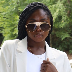 Pilot Sunglasses with Metal detailing - Aviator Sunglasses
