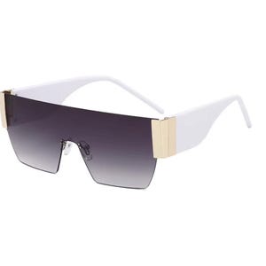 Rimless Square Y2K sunglasses - Shield Wrap Around