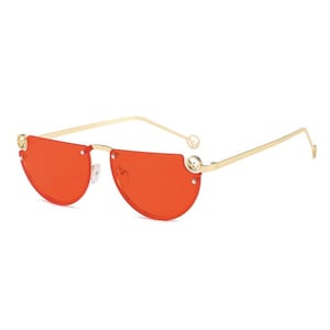 Vintage Half Moon Sunglasses Retro-Inspired Eyewear Unique Half Frame Shades