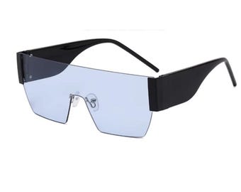 Rimless Square Y2K sunglasses - Shield Wrap Around