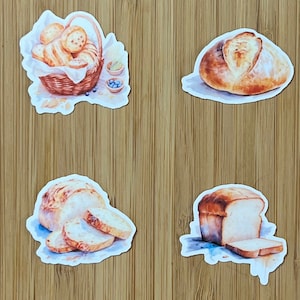 Paquete único de pegatinas de pan de masa fermentada: gran regalo para los entusiastas del pan, regalo único para madres, padres, vacaciones, iniciador de masa fermentada