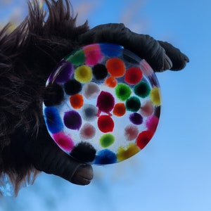 Limited Edition &quot;World&#39;s Hardest Pom Poms&quot; Sasquatch Sighting Handmade Epoxy Marker Discs - Disc Golf