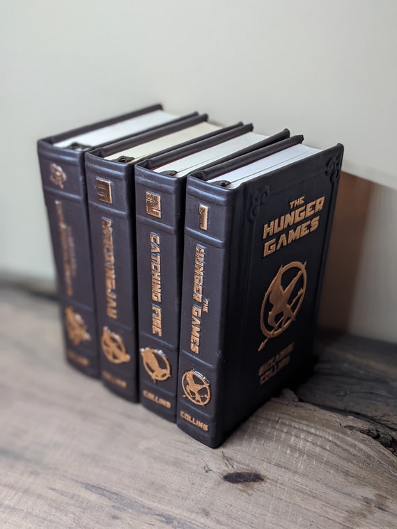 Hunger Games Set of Hardcover Books Handmade Brown Premium Leather-bound  Books 