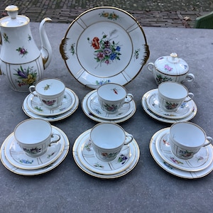 Bing and Grondahl marked H. Lossl hand painted set of 15 parts.