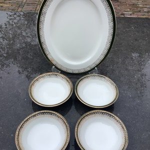 Royal Grafton Majestic conjunto de 4 tigelas e tigela de servir.