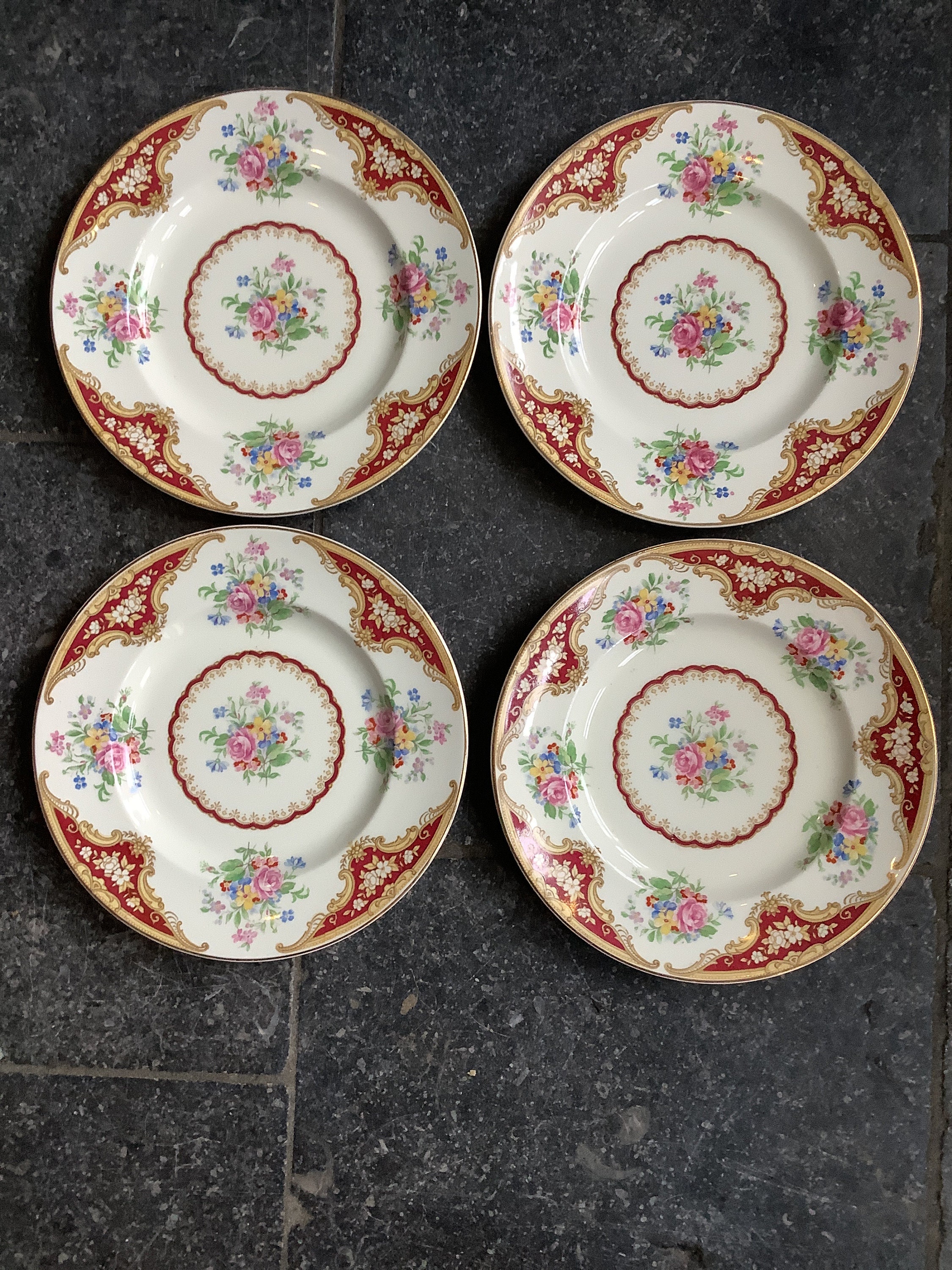 Empire Porcelain社 イギリスビンテージ皿 4枚セット 1950年 Empire Porcelain社 イギリスビンテージ皿 4枚セット 1950年