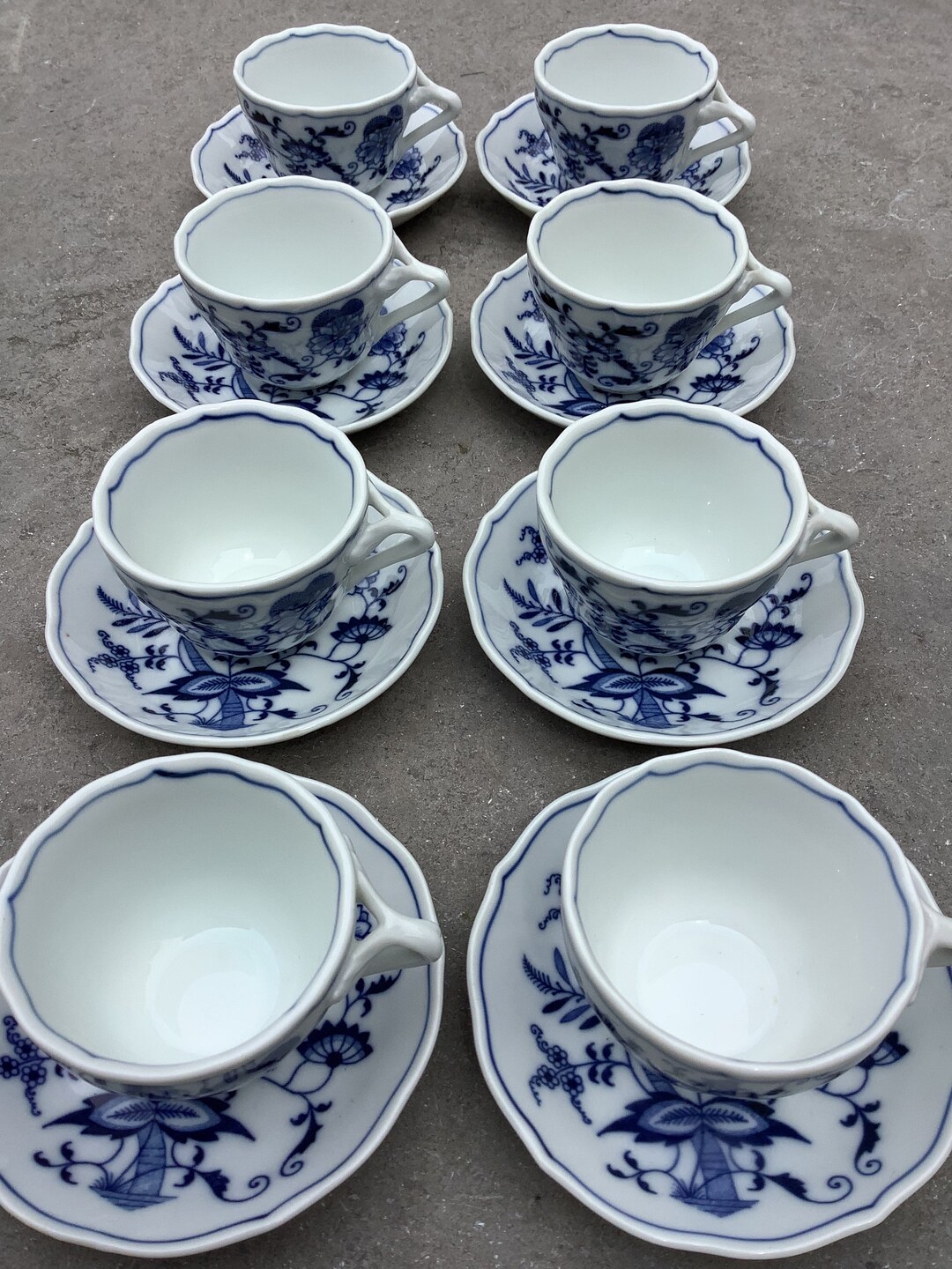 Blue Danube Set of 8 Mocha Cups and Saucers. - Etsy Canada