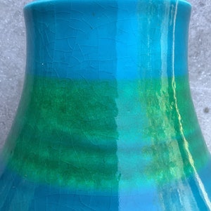 Vintage ceramic vase handmade in Italy high 33 cm. image 3